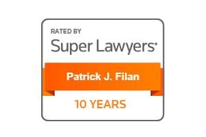 Rated By Super Lawyers Patrick J. Filan 10 Years